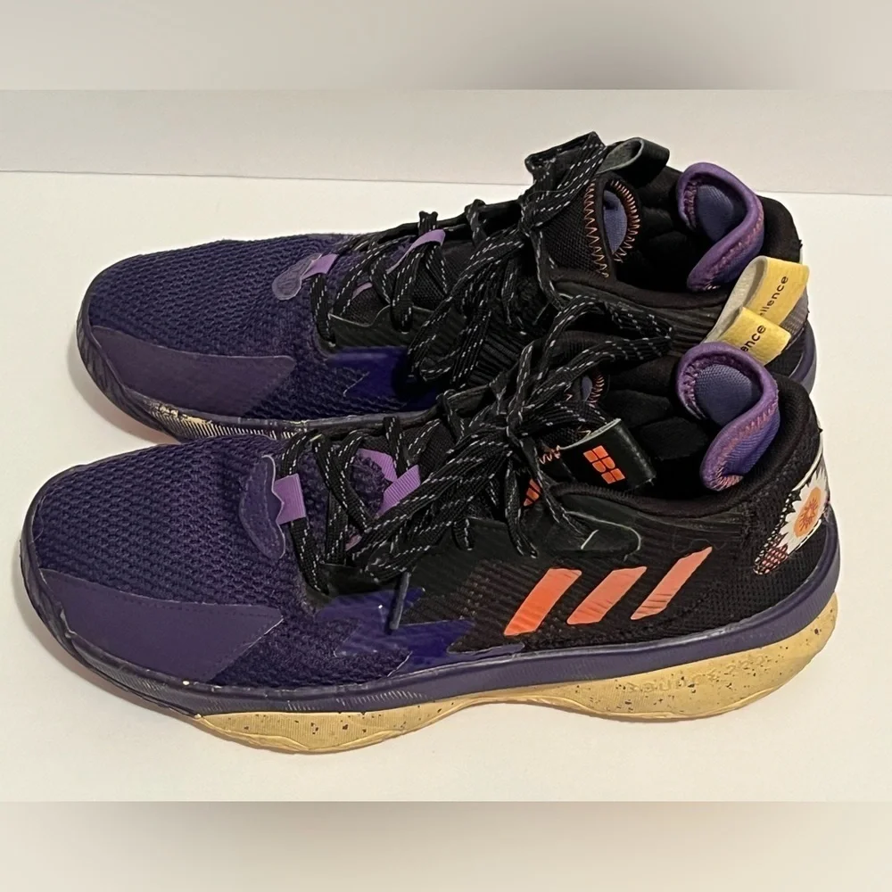 Adidas Dame 8 Honoring Black Excellence Purple & Black Rare Sneakers Size 8